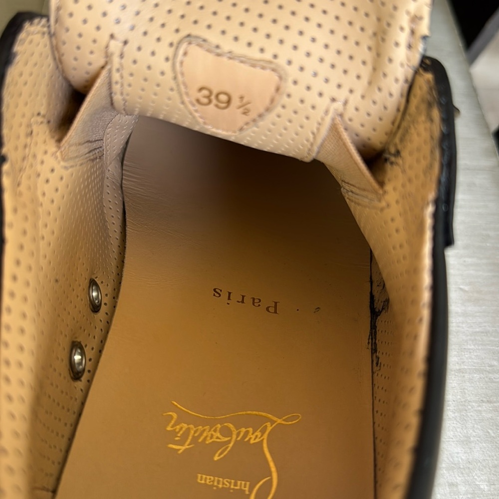 Christian Louboutin f.a.v. fav fique black women sneaker trainer flat sz 39.5 - Picture 9 of 12
